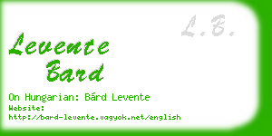 levente bard business card